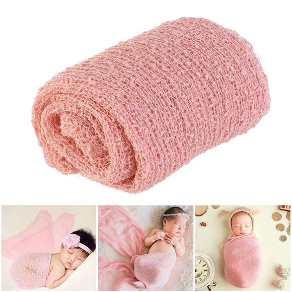 TINKSKY Newborn Baby Photography Photo Prop Stretch Wrap Baby Long Ripple Wrap - gaudely