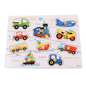 Vehicle Wooden Puzzle for Toddlers Preschool Aged Kids Educational and Sensory Learning - gaudely