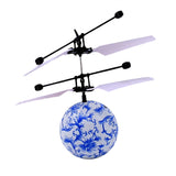 Flying Ball RC Infrared Induction Helicopter Ball Built-in Shinning Color Changing LED Lighting Without Remote Control for Kids Children - gaudely