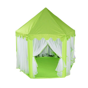 Cute Hexagon Playhouse Girls Princess Castle Children Kids Large Indoor Play Tent - gaudely