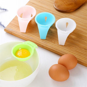 Good Quality Creative Egg Yolk White Short Handle Separator Egg Divider Egg Tools ABS Food Grade Material Hands-free Separator - gaudely