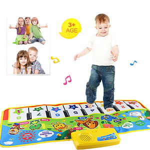 New Touch Play Keyboard Musical Music Singing Gym Carpet Mat Best Kids Baby Gift - gaudely