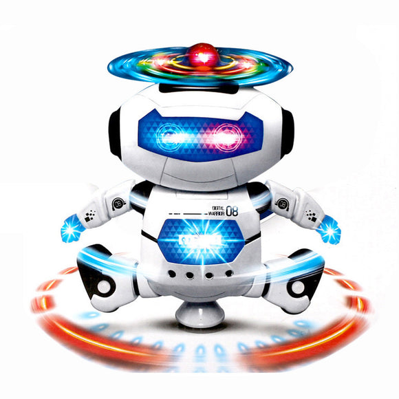 Electronic Walking Dancing Smart Space Robot Astronaut Kids Music Light Toys - gaudely