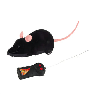 Remote Control Simulation Plush Mouse Mice Kids Toys Gift for Cat Dog White Ear - gaudely