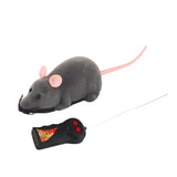 Remote Control Simulation Plush Mouse Mice Kids Toys Gift for Cat Dog White Ear - gaudely