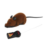 Remote Control Simulation Plush Mouse Mice Kids Toys Gift for Cat Dog White Ear - gaudely