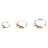 3pcs Nose Ring Nose Bead Studs Nostril Hoop Nose Earring Piercing Jewelry 6mm 8mm 10mm - gaudely