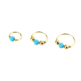 3pcs Nose Ring Nose Bead Studs Nostril Hoop Nose Earring Piercing Jewelry 6mm 8mm 10mm - gaudely