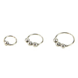 3pcs Nose Ring Nose Bead Studs Nostril Hoop Nose Earring Piercing Jewelry 6mm 8mm 10mm - gaudely